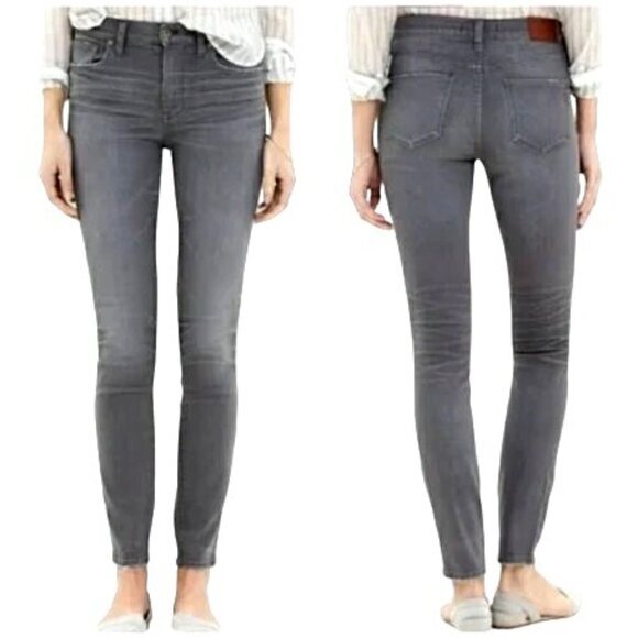 MADEWELL Womens Jeans SZ 25 Skinny Skinny Gray‎ Low Rise Dark Wash Stretchy 90's - Picture 2 of 11